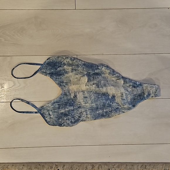 Good American Always Fit One-Piece Swimsuit Inidigo Tie Dye 002 Size 1/2 S/M - Picture 5 of 7